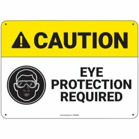 PIG PIG Eye Protection Required Sign 10" x 7" Aluminum 10" L x 7" H SGN2004-7X10-ALM